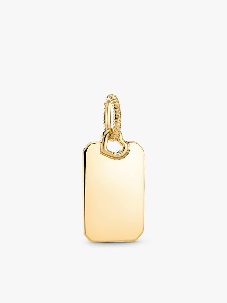 Engravable Rectangular Dog Tag Necklace