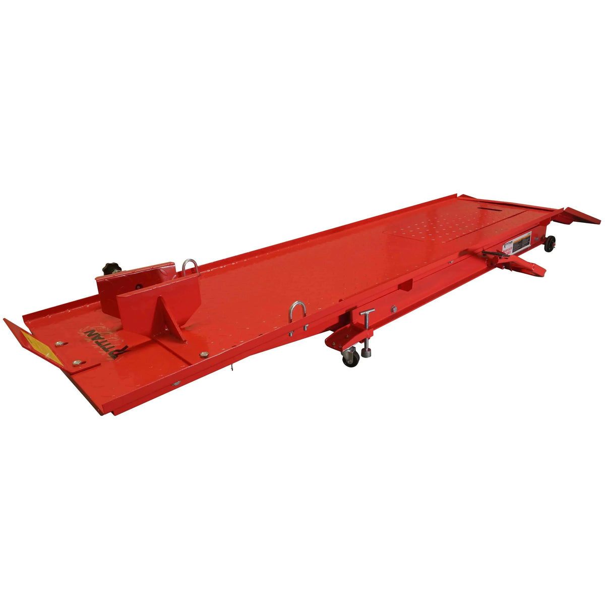 Hydraulic Motorcycle Lift Table 1,000 lb, 86.5 x 26.75 in Platform, 195mm-835mm Height, 26 in Ramp