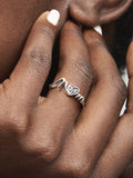 Mom Pavé Heart Ring