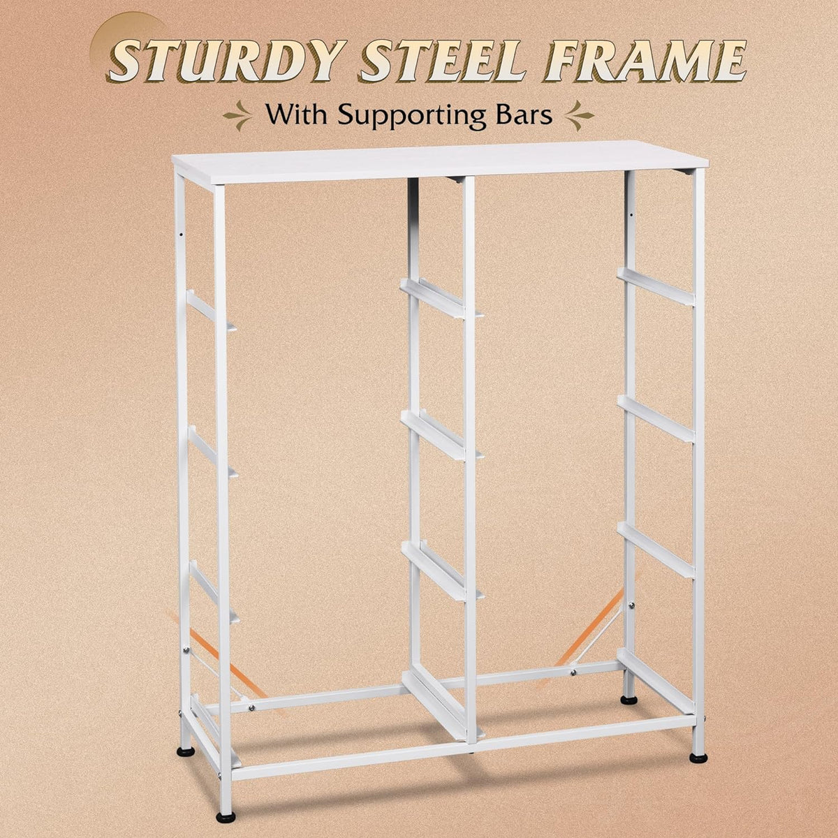 Tall Fabric Dresser With 8 Drawers, 31.7 in L x 11.7 in W x 38.6 in H