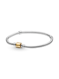 FINAL SALE - Pandora Moments Two-tone Barrel Clasp Snake Chain Bracelet