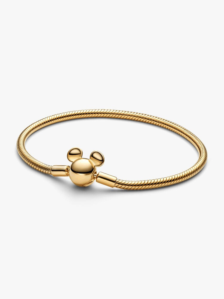 Disney Mickey Mouse Clasp Moments Snake Chain Bracelet