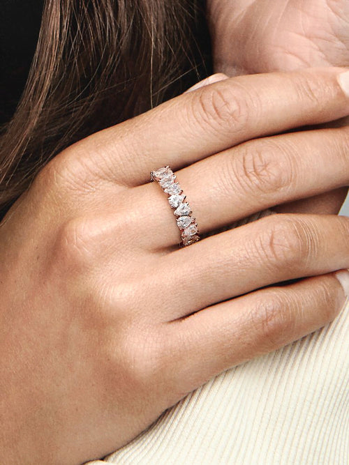 Alternating Sparkling Band Ring