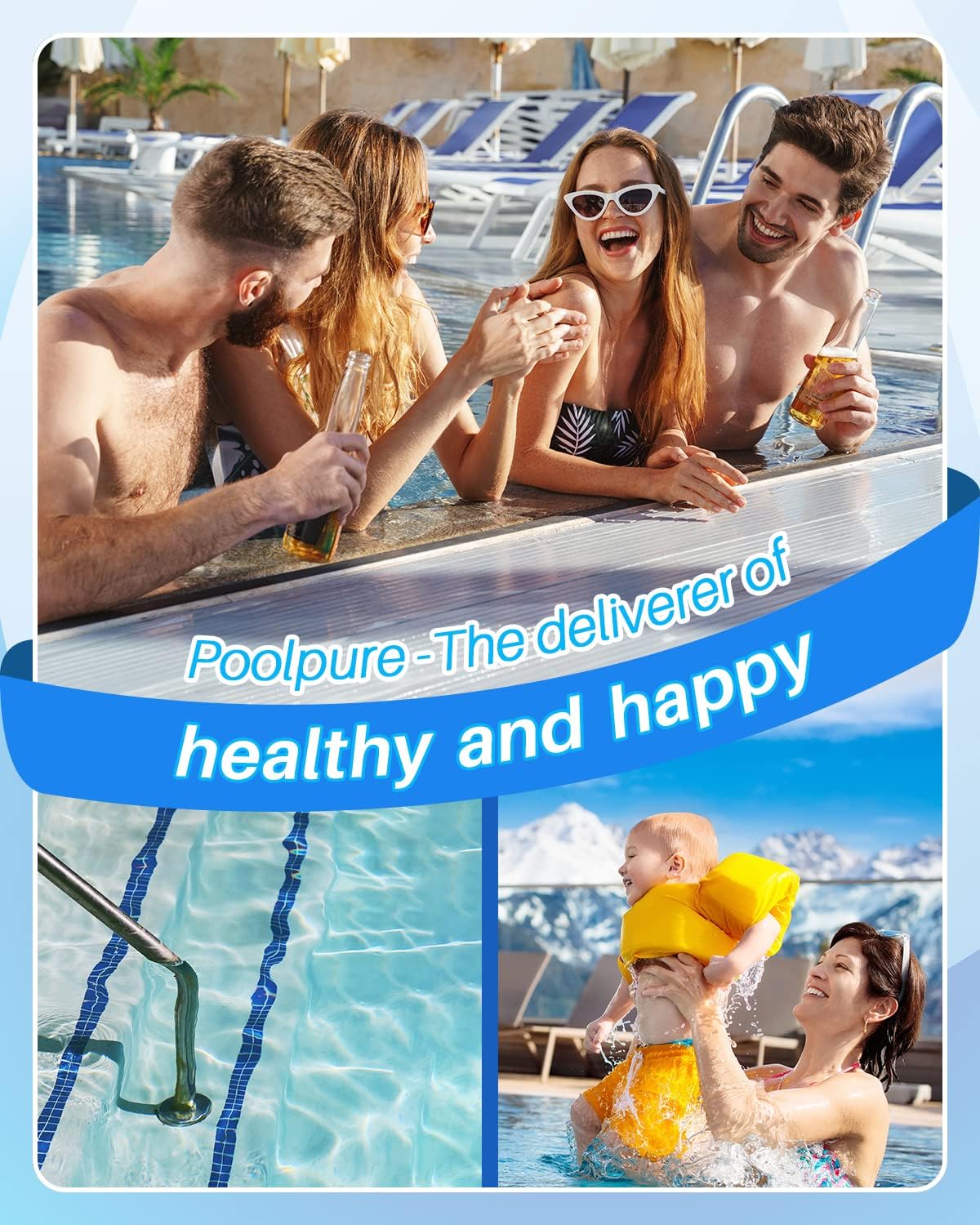 POOLPURE Pool Filter Cartridge 4-Pack 130 Sq Ft 32 1/16in x 7in - PLFPCC130