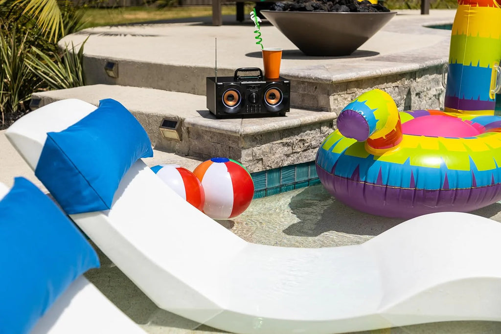 Aqua Chairs In-Pool Chaise Lounger, Classic White, 2-Pack, 66in D x 22in W x 24in H - Up To 9in Water Depth