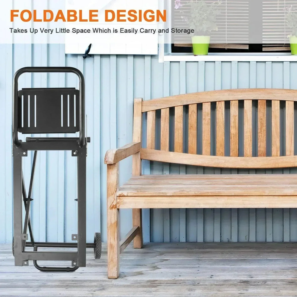 Heavy-Duty Foldable Grill Cart For 22/17 Grill