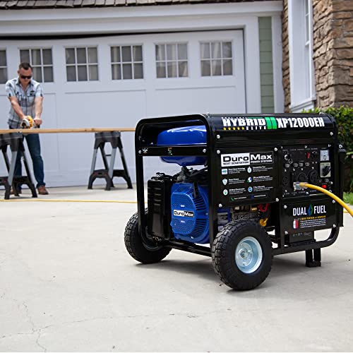 DuroMax Dual Fuel Generator 12,000W Gas/Propane, 457cc 4-Stroke - XP12000EH