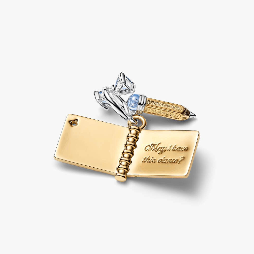 Bridgerton Dance Card & Pencil Dangle Charm