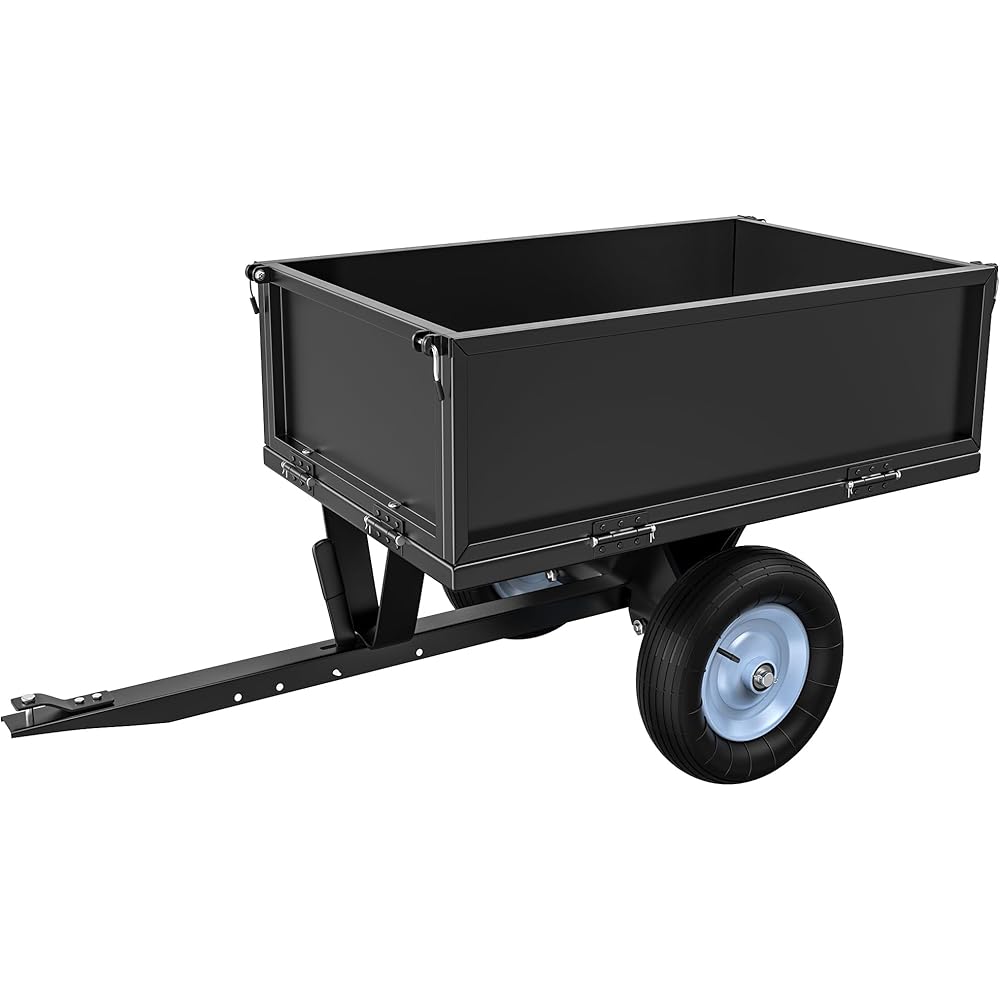 AUTOSAVER88 Steel Dump Cart, 500Lb, Black