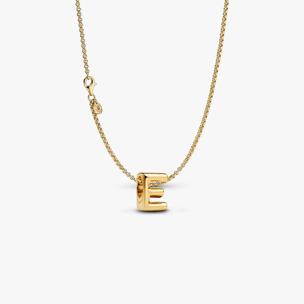 Letter E Charm Necklace