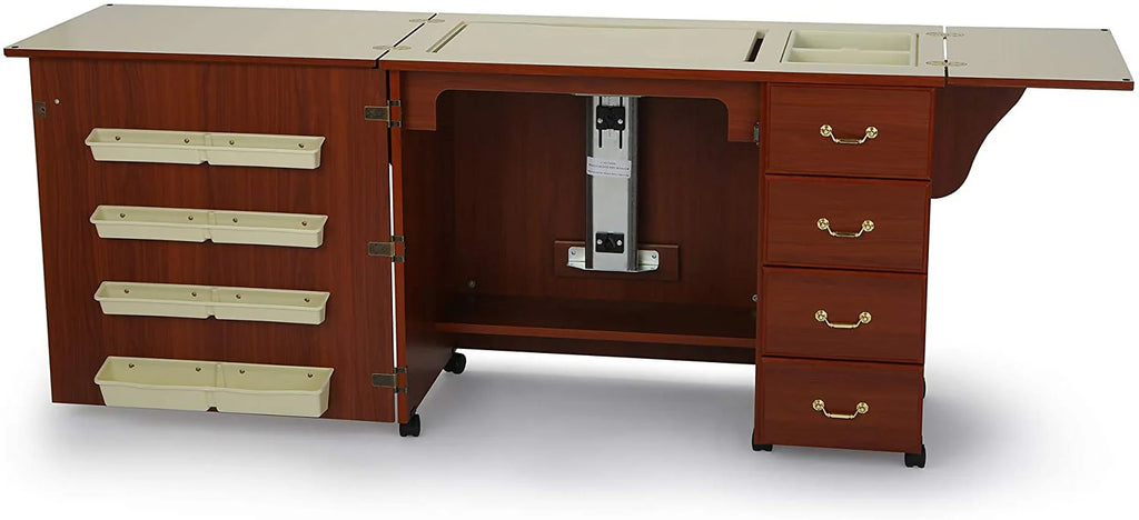 Norma Jean Sewing Cabinet With Storage And Airlift, Black, 45-Pound Capacity - 353