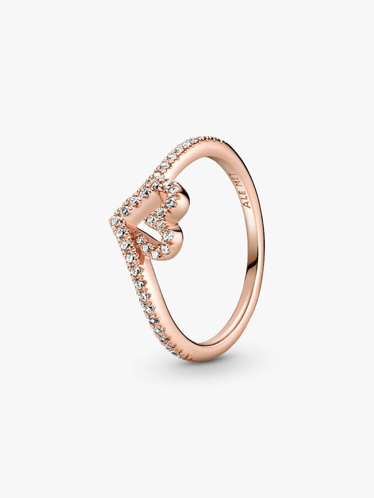 Full of Love and Sparkle Wishbone Ring Set