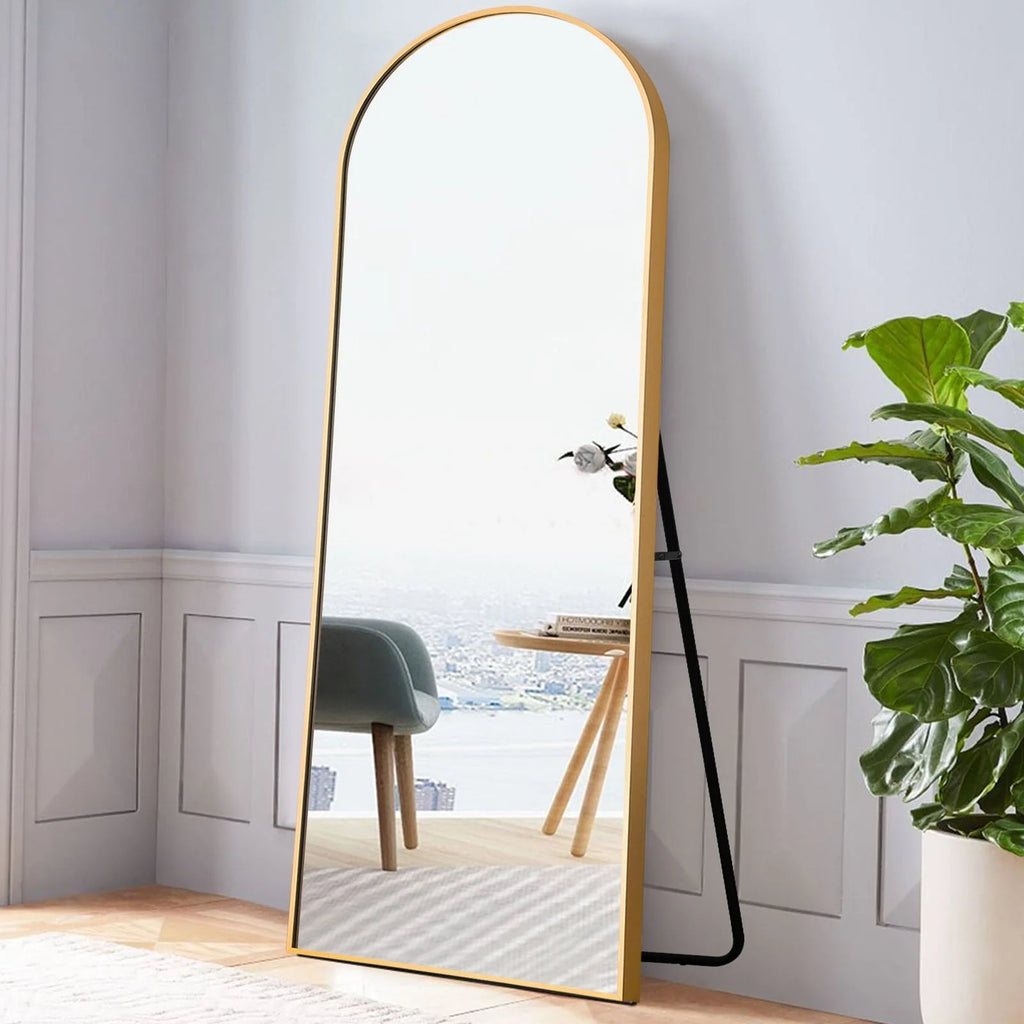 Arched Full-Length Floor Mirror - Standing And Wall-Mounted