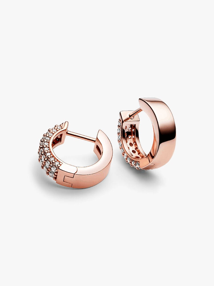 Pandora Timeless Pavé Double-row Hoop Earrings