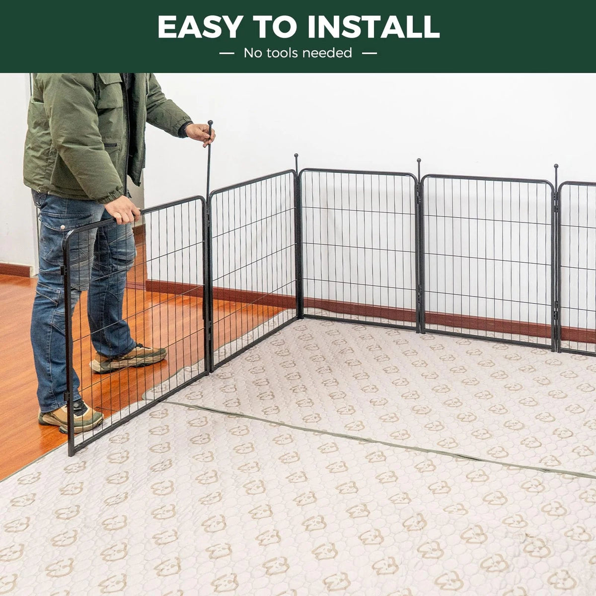 32 Inch Dog Playpen for Small Dogs
