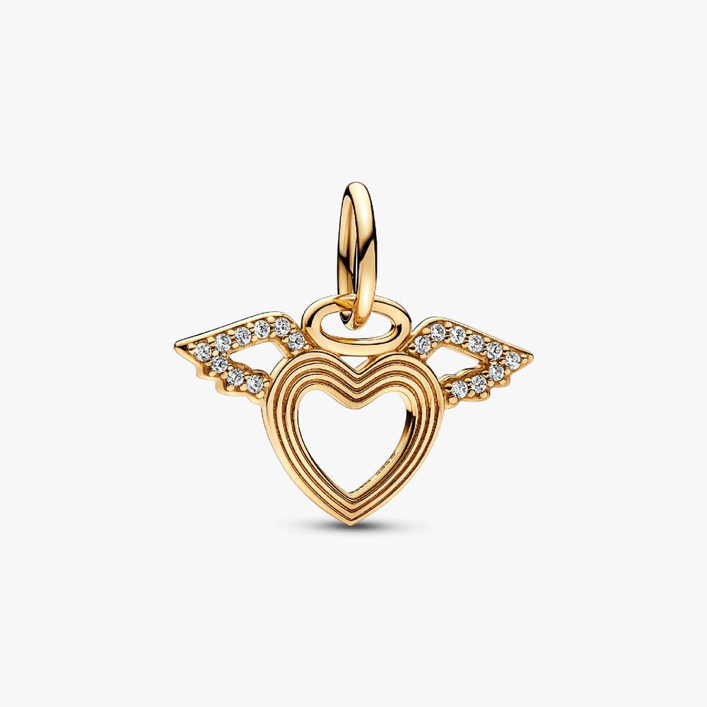 FINAL SALE - Heart & Angel Wings Dangle Charm