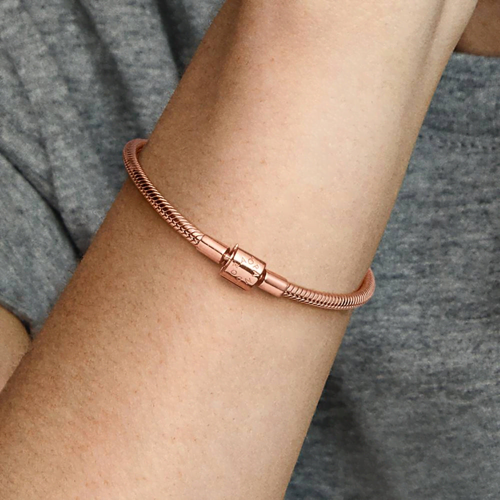FINAL SALE - Pandora Moments Barrel Clasp Snake Chain Bracelet