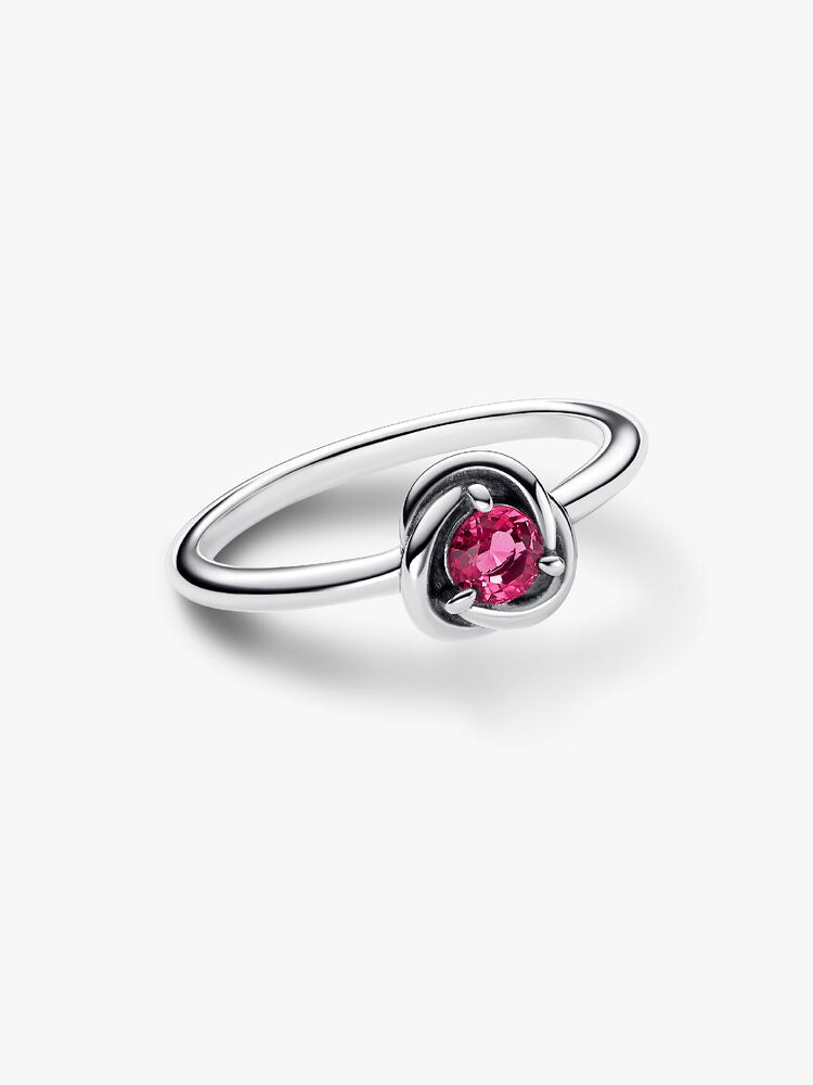 October Pink Eternity Circle Ring
