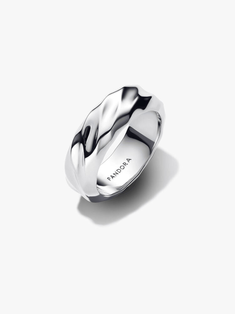 Two-Tone Ripple Effect Ring Set