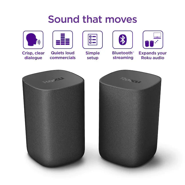 Roku Wireless Speakers 6.1-in 80-Watt Set Of 2