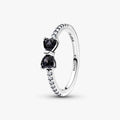 Sparkling Black Bow Ring