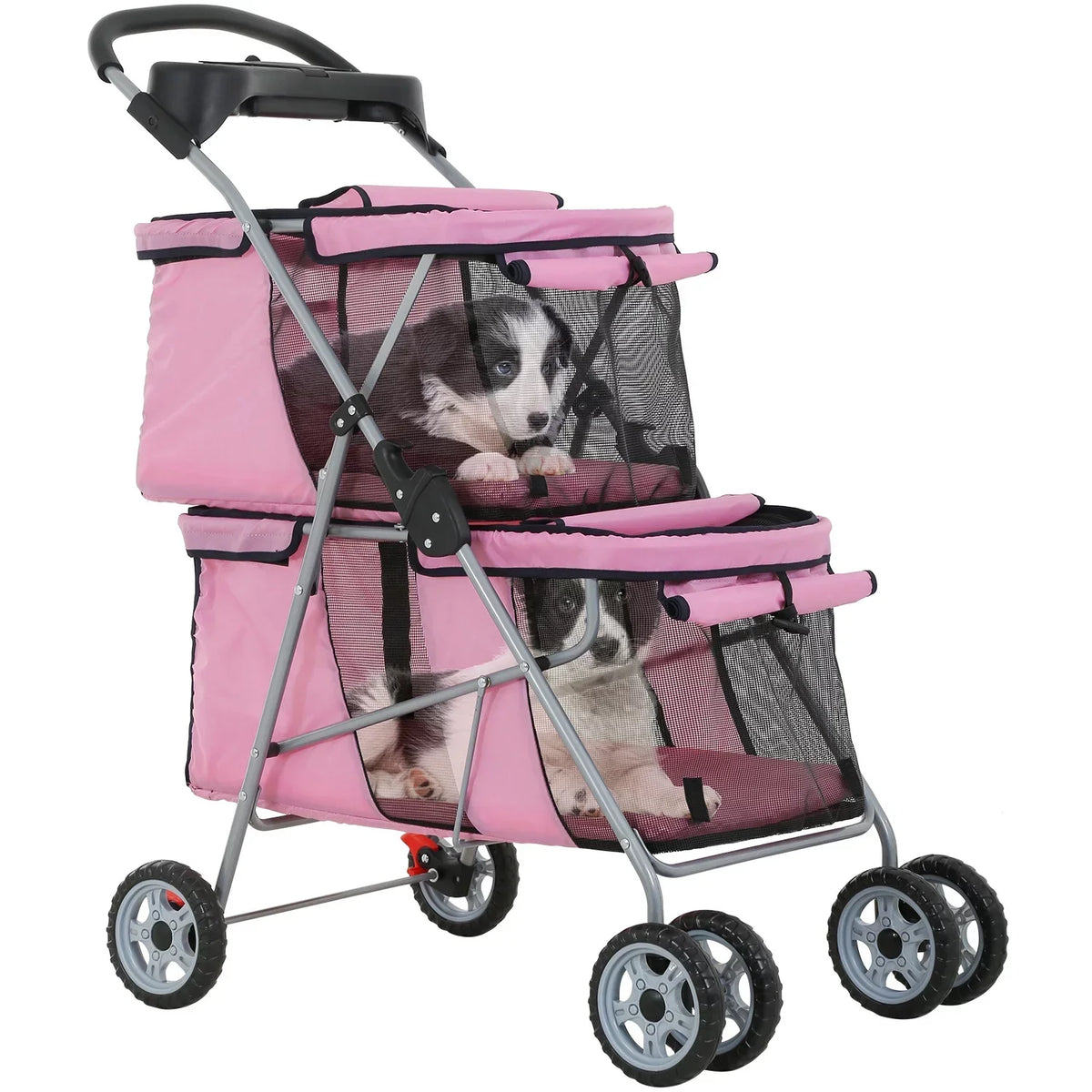YRLLENSDAN Pet Stroller for Small and Medium Dogs and Cats - 4 Wheels