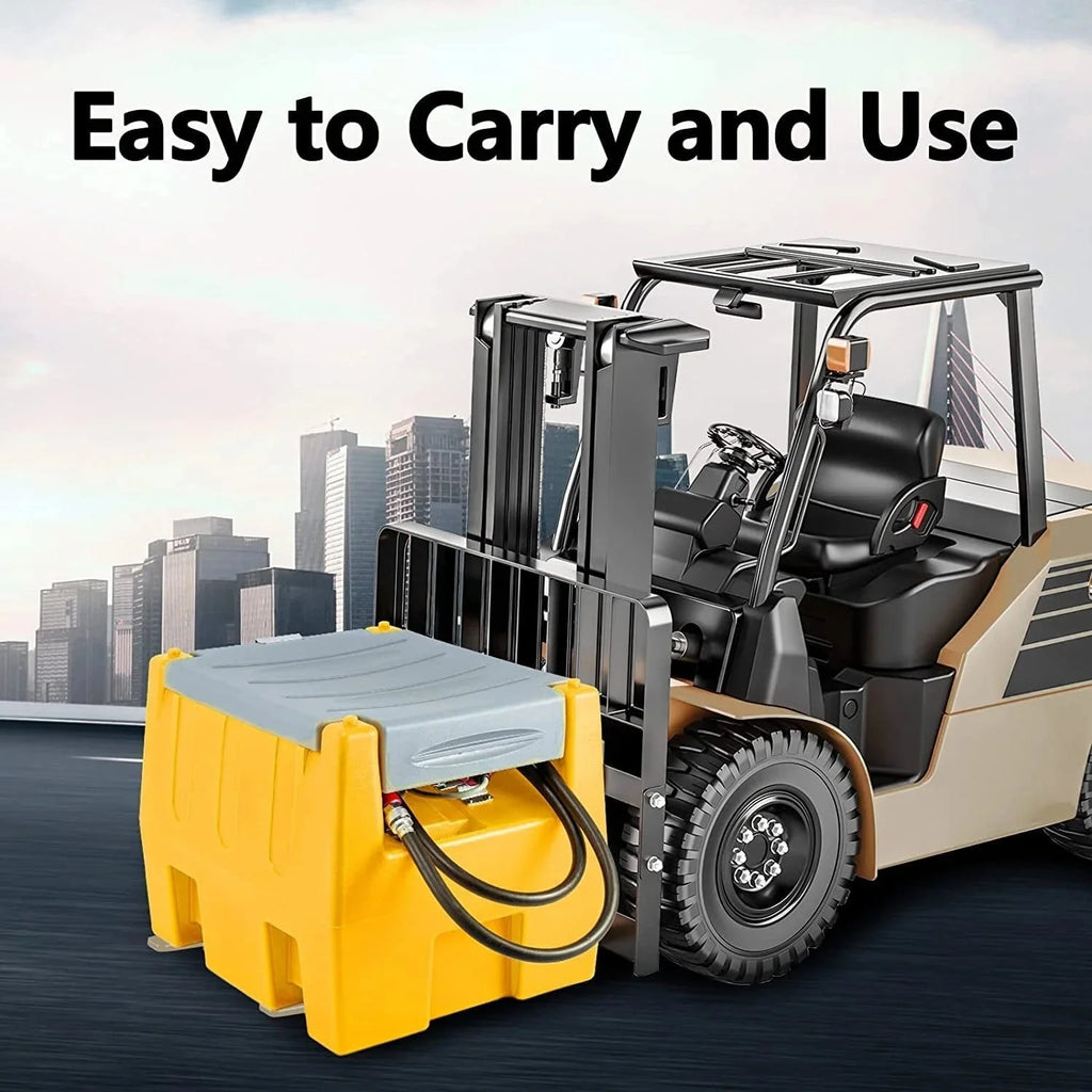 TECSPACE Portable Gasoline Tank, 58 Gallon, 12V Pump, 40 GPM, 4 Meters Hose, Yellow - VVSV