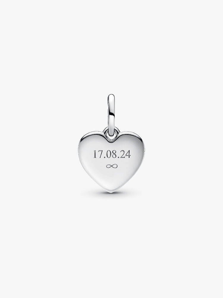 Engravable Love Heart Dangle Charm