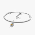 November Eternity Circle Dangle Charm Bracelet Set