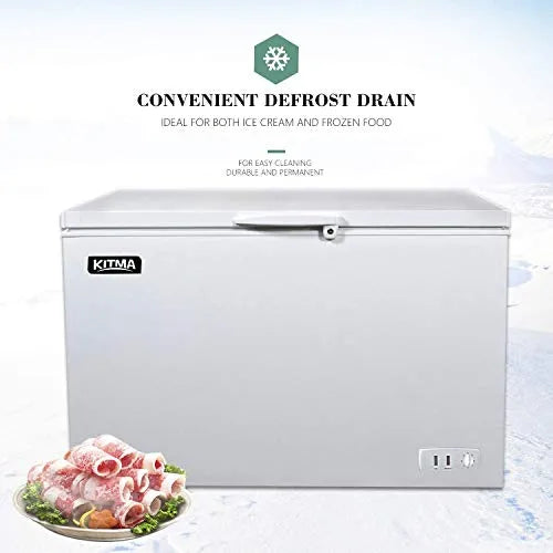 KITMA Commercial Top Chest Freezer 7 Cu. Ft. White