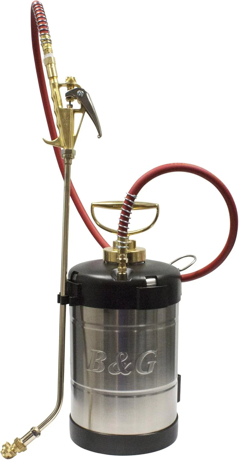 B&G Stainless Steel Sprayer, 1 Gallon, Silver - DS9220