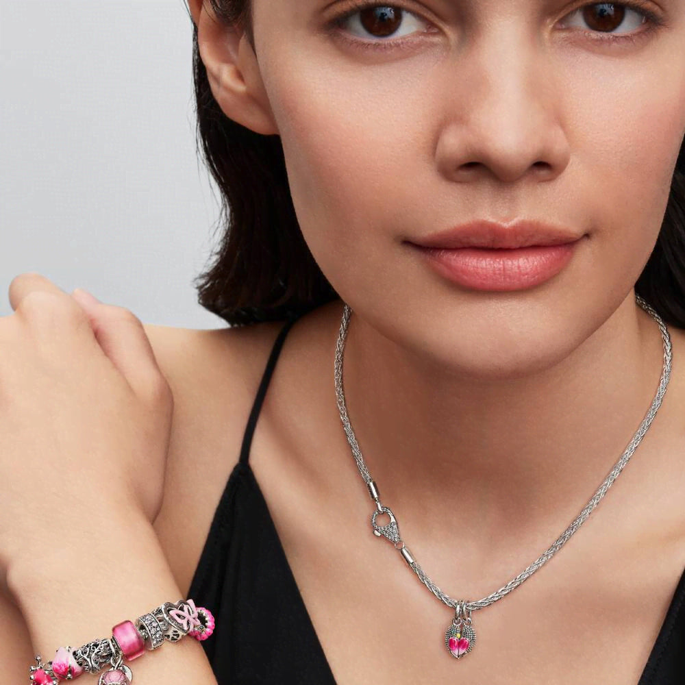 Two-Tone Blooming Flower Dangle Charm