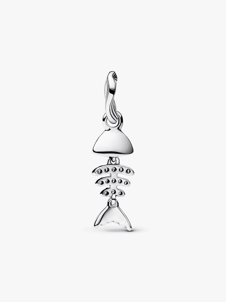 Turquoise-colored Fishbone Dangle Charm