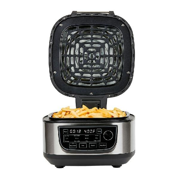 12-in-1 Grill And Air Fryer Combo, 6-Qt, 1550W, Stainless Steel