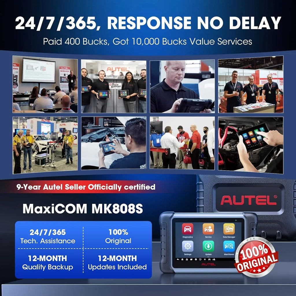 Autel MaxiCOM MK808S Automotive Diagnostic Scanner With 7-inch LCD Touchscreen