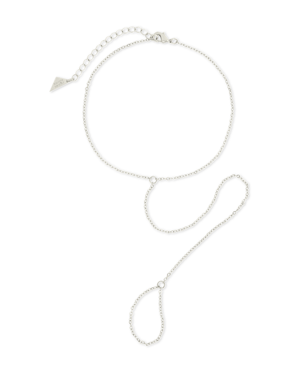 Saskia Chain Toe Anklet in Silver