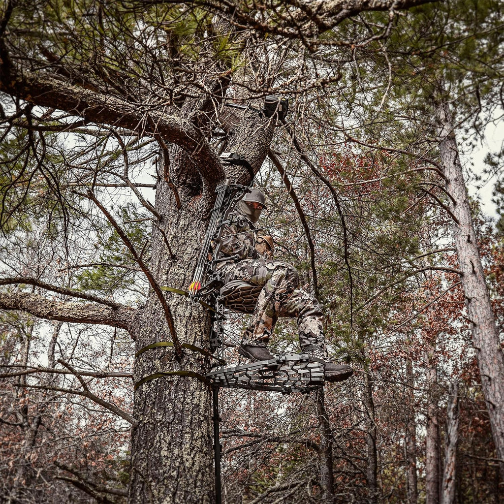 XOP Vanish Evolution 11 Lb Cast Aluminum Hang-On Treestand for Deer Hunting
