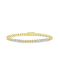 Helene Bezel CZ Tennis Bracelet in 14K Gold Plated