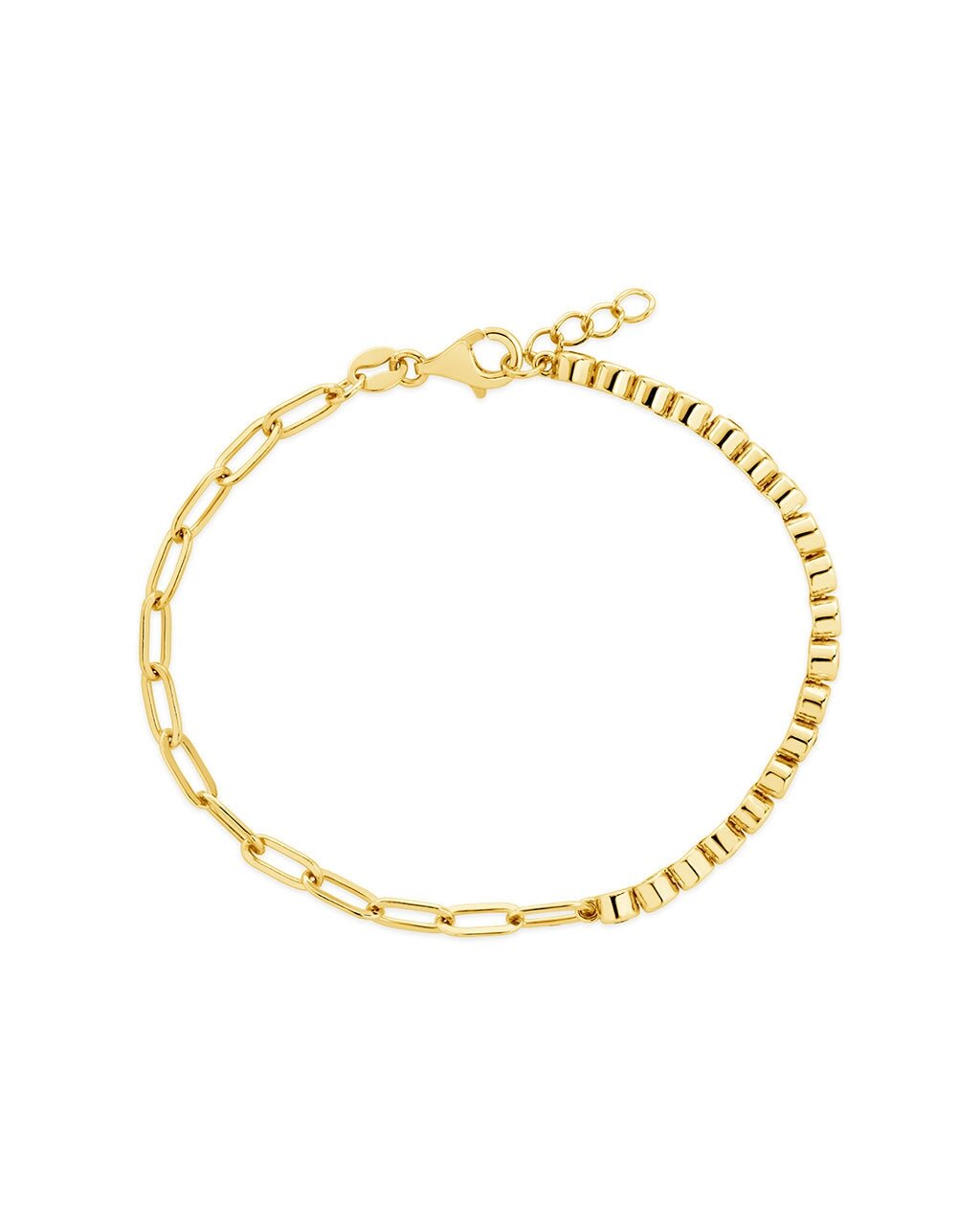 Emerald CZ Tennis & Chain Bracelet - view 8