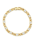 Cassie CZ Bezel Tennis Bracelet in Gold