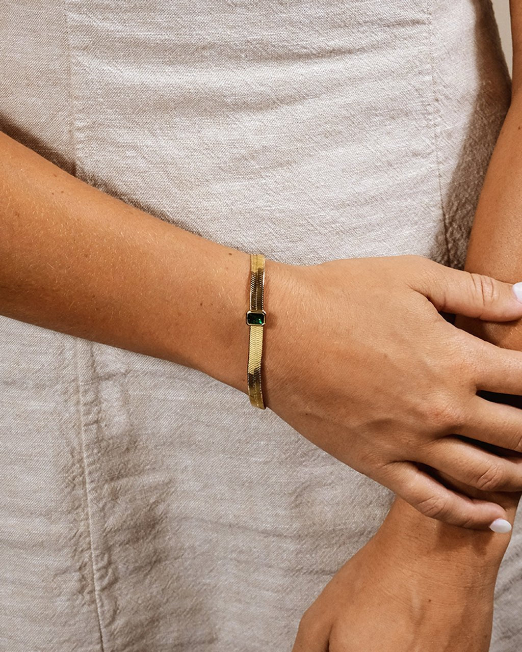 Calder Station CZ Herringbone Bracelet - view 7