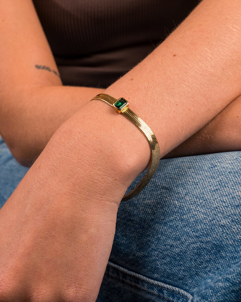 Calder Station CZ Herringbone Bracelet - view 2