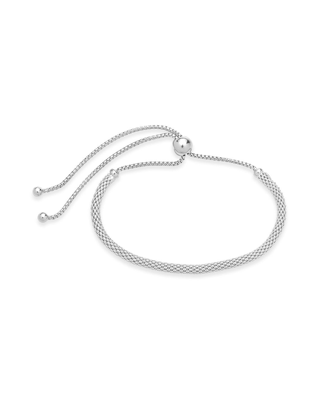 Mesh Slider Bracelet in Silver