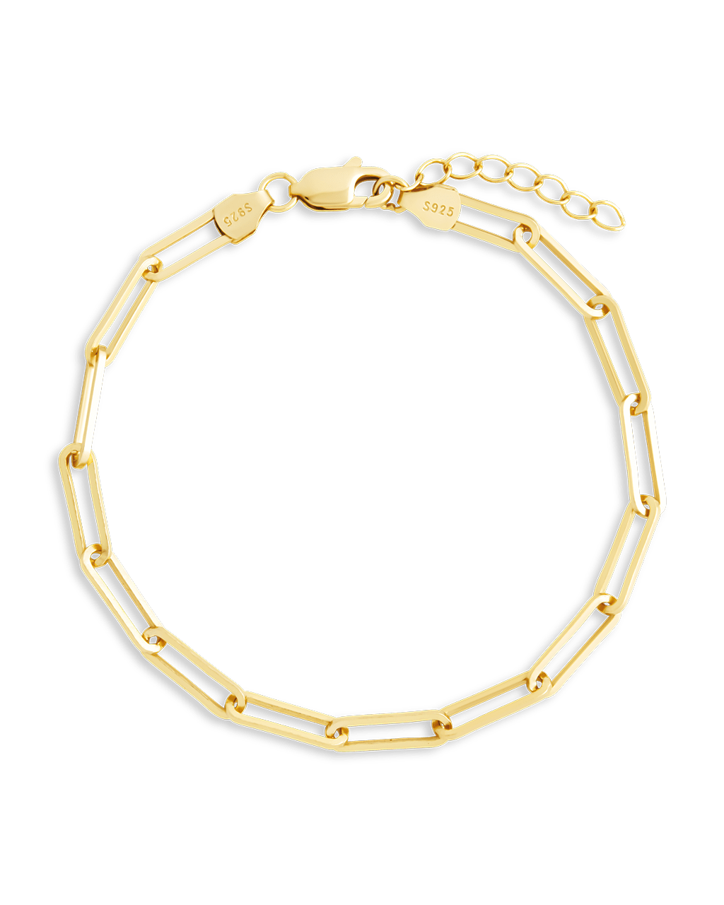 Paperclip Chain Bracelet in Gold