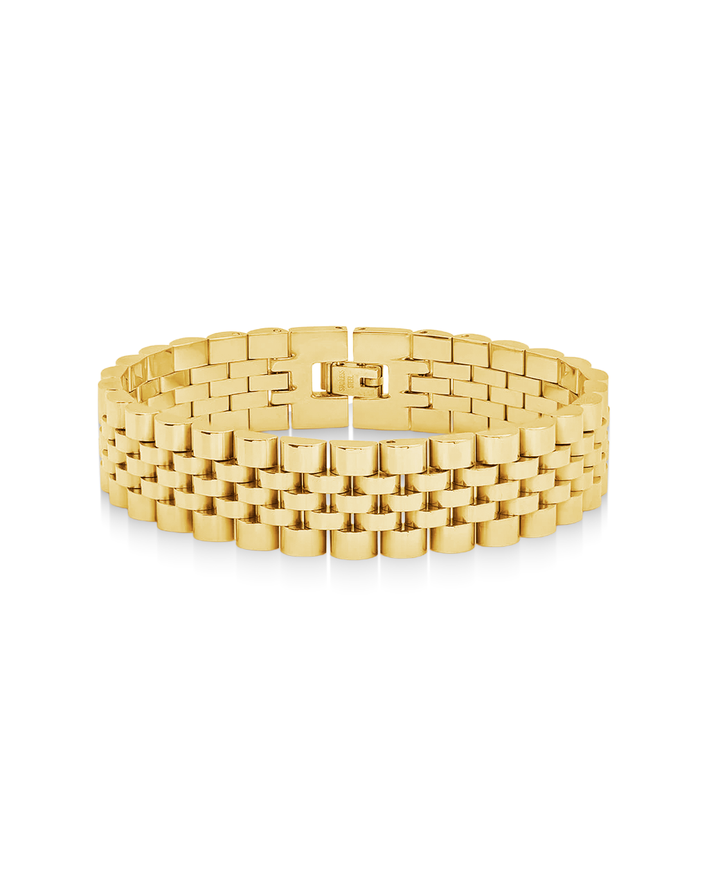 Chunky Watch Band Chain Bracelet in Gold
