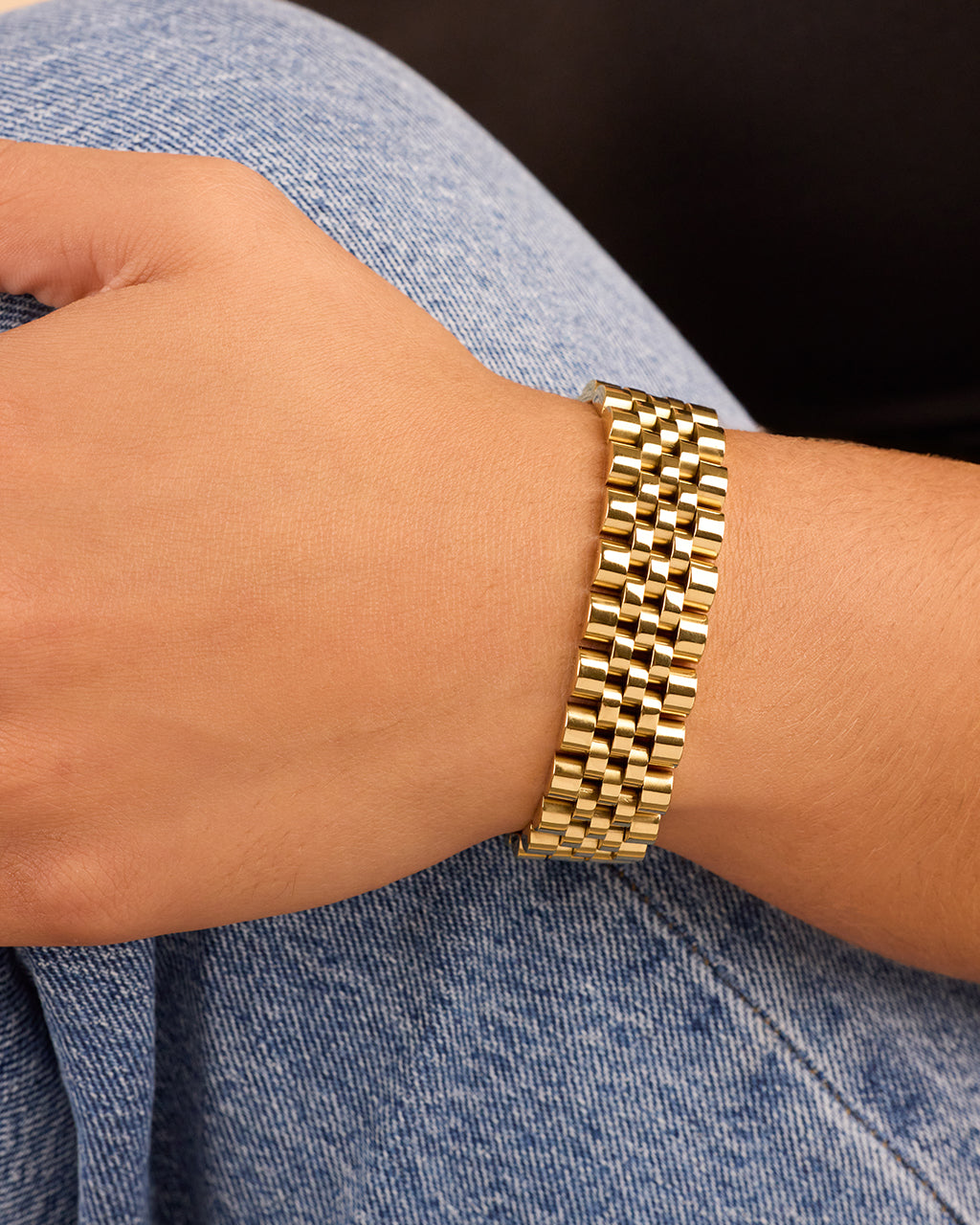 Chunky Watch Band Chain Bracelet - view 3