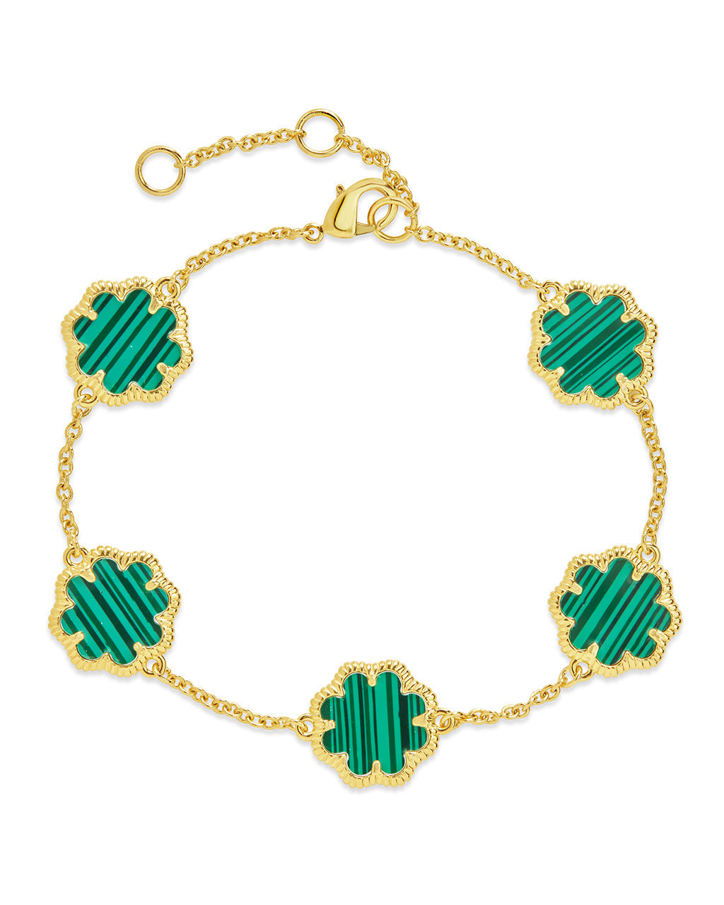 Rose Petal Station Bracelet in Gold