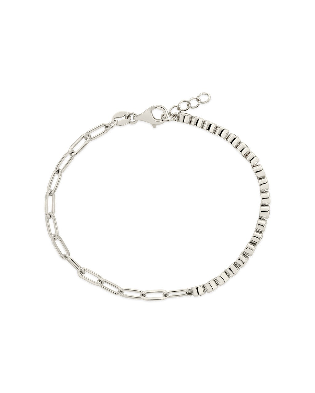 Emerald CZ Tennis & Chain Bracelet - view 7