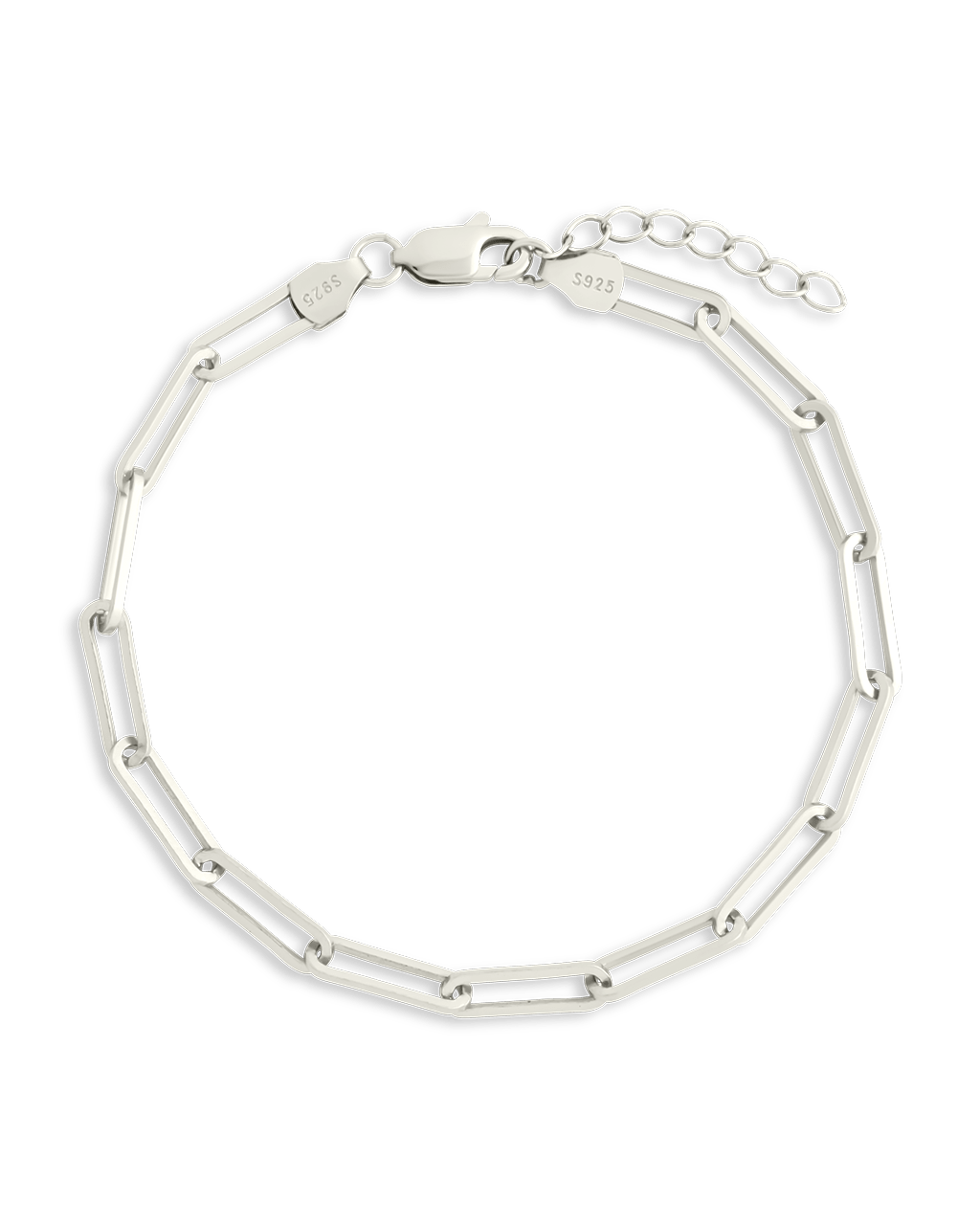 Paperclip Chain Bracelet in Silver