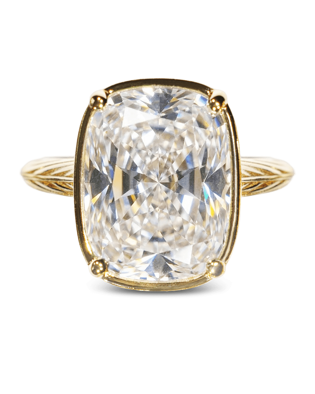 Elongated Cushion Cocktail Ring in Gold